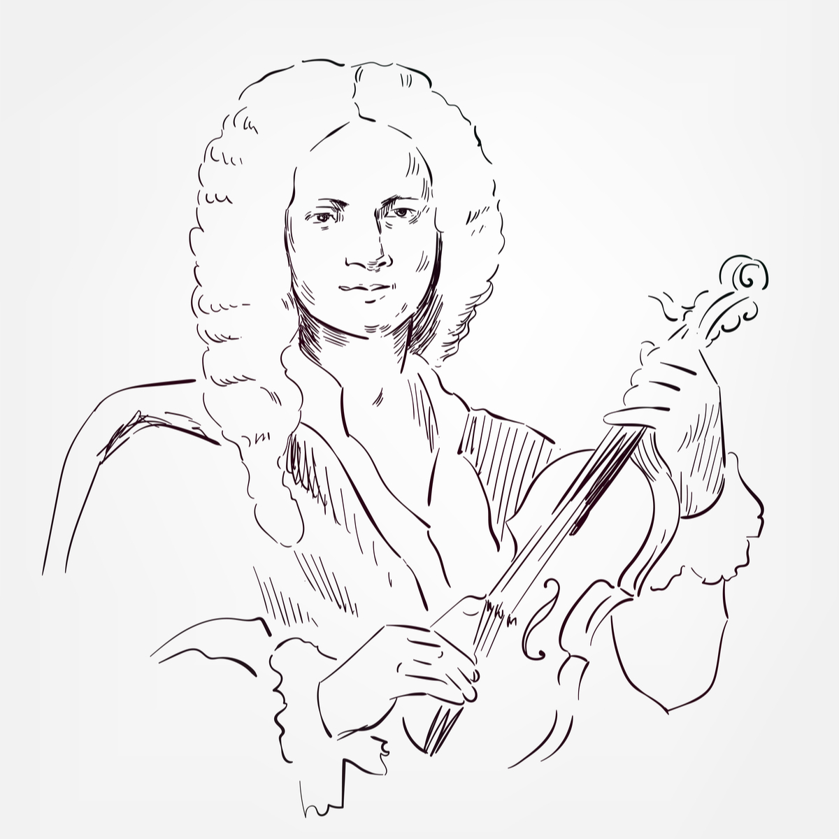 illustrated Vivaldi portrait