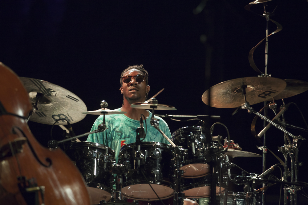 man playing drums