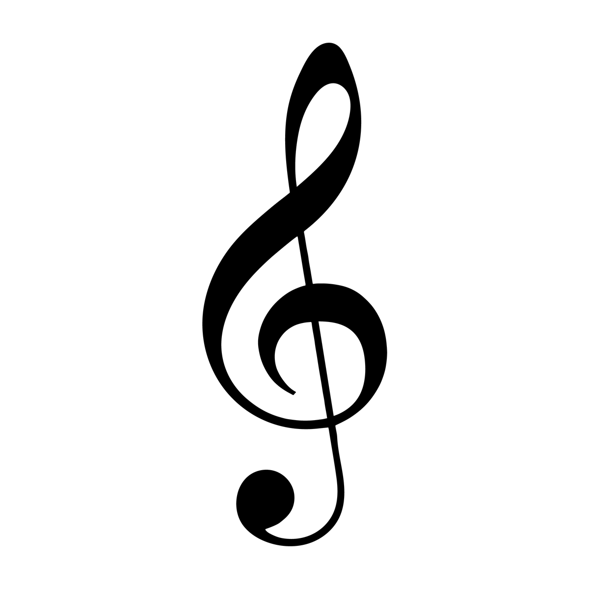 treble clef musical symbol